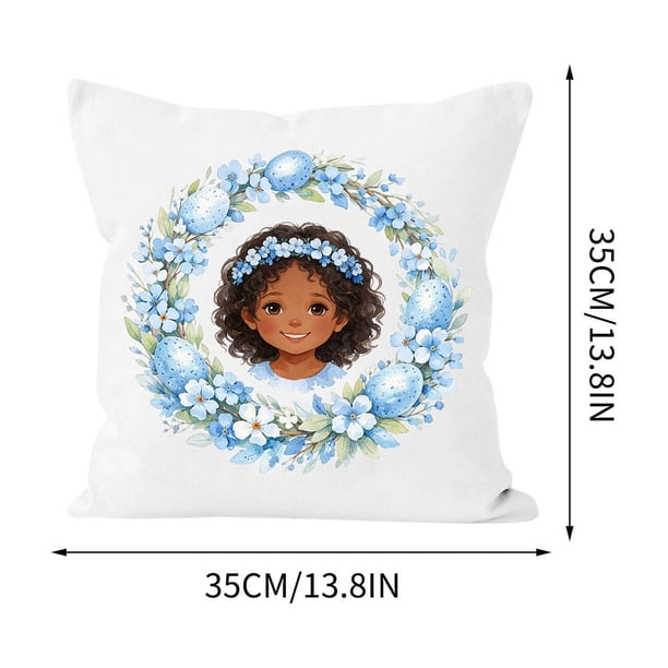 Juego de cojines decorativos con personajes de Pascua para niños | Cojín suave y decorativo para dormitorio, sofá y sala de juegos | Regalo ideal para niños y niñas.