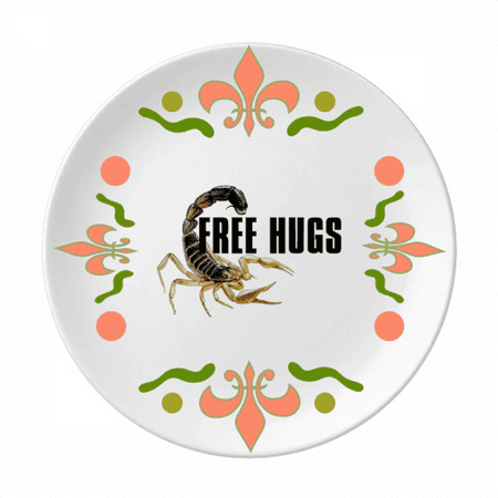 

Scorpion Insect Pincers Attack Flower Ceramics Plate Tableware Dinner Dish