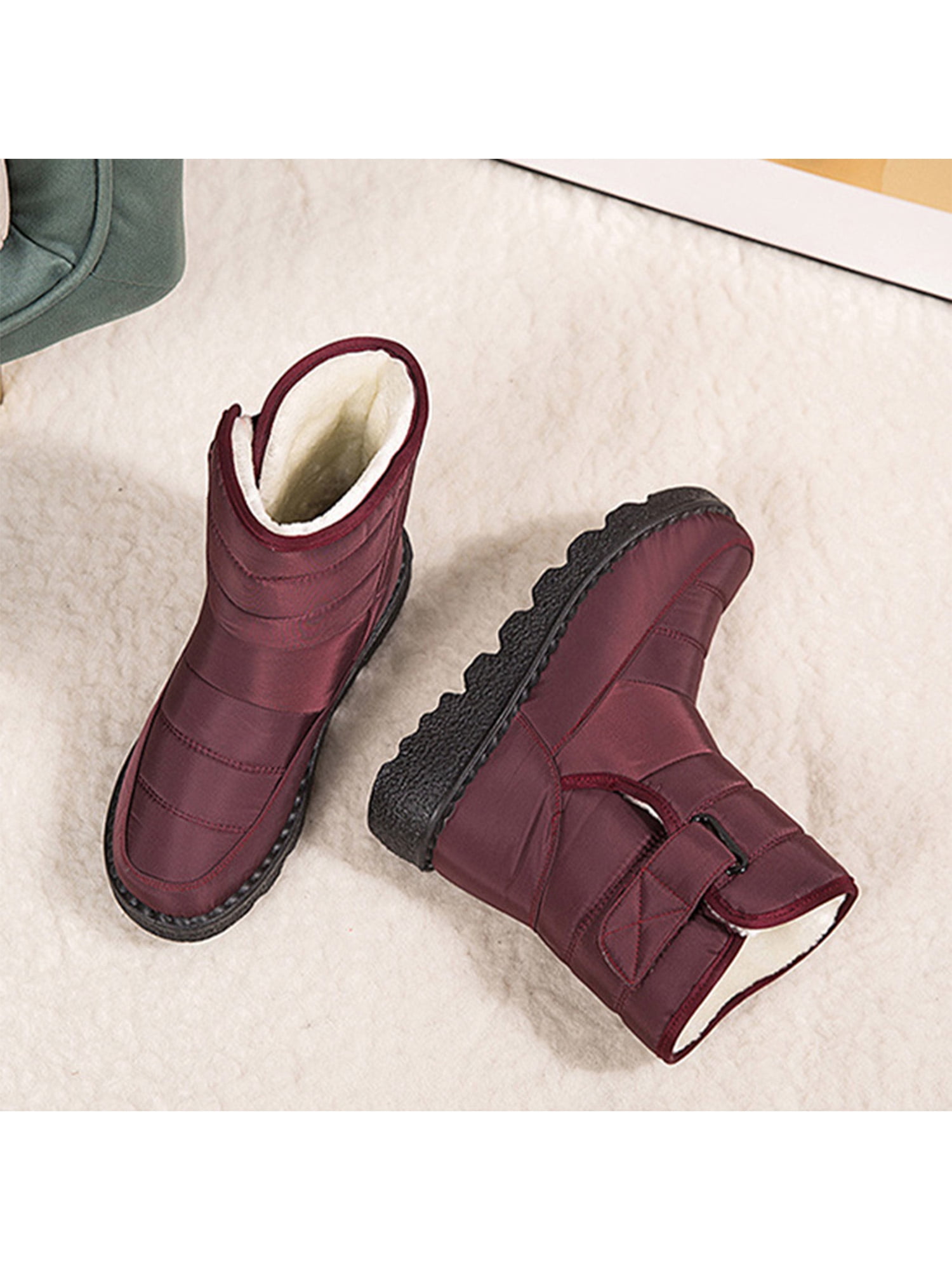 Avamo Womens Snow Boots Plush Lined Winter Bootie Mid Calf