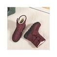 thumbnail image 6 of SIMANLAN Womens Winter Snow Boots Slip On Mid Calf Bootie Anti-Slip Faux Fur Lined Waterproof Outdoor Footwear, 6 of 8