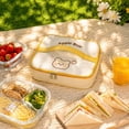 thumbnail image 4 of Lunch Bag, Cartoon Zippered Portable Insulated Thermal Cooler Handheld Bento Box for Adults Work Office Picnic Travel Outdoor Lightweight Durable Food Container 9.06x11.02in Yellow, 4 of 4