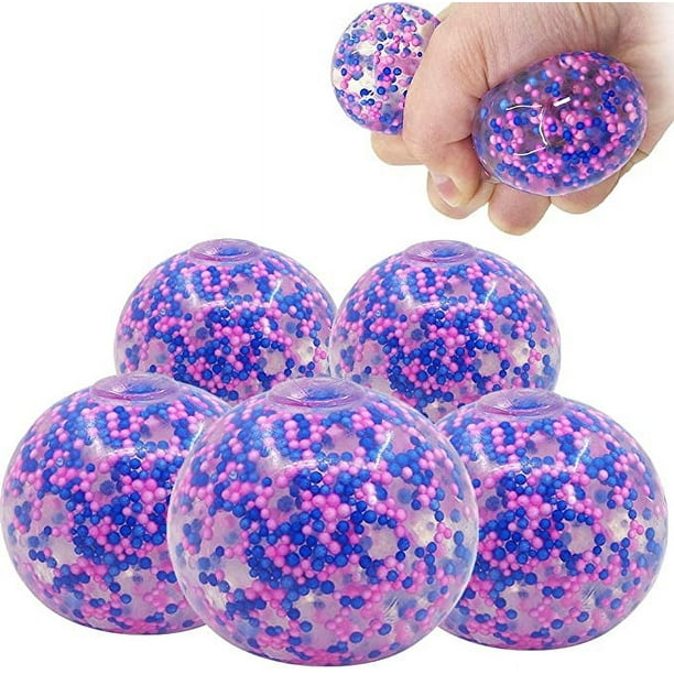 Yous Auto Set de Pelota Sensorial Stress, Paquete de 8/4/2/1 Stress Relief Fidget Balls para Niños/adultos, Juguete Fidget Balls Blando, Ejercicio de Manos, Alivio de la Ansiedad, Squeeze Toys para (Stress Balls) con Autismo