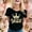Black, variant on Womens T Shirts Casual With Bride Logo Letter Print Round Neck Short Sleeve Top Everyday Wear Tshirts