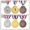 thumbnail image 5 of 24 Pieces Gold Silver Bronze Award Metals, 2-Inch Award Medals 1st 2nd 3rd Prizes with Ribbon, 5 of 7