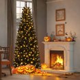 thumbnail image 4 of 7ft PRÉ-éclairé PVC Noël Halloween Crayon Arbre Noir avec 350 lumières LED, 4 of 10