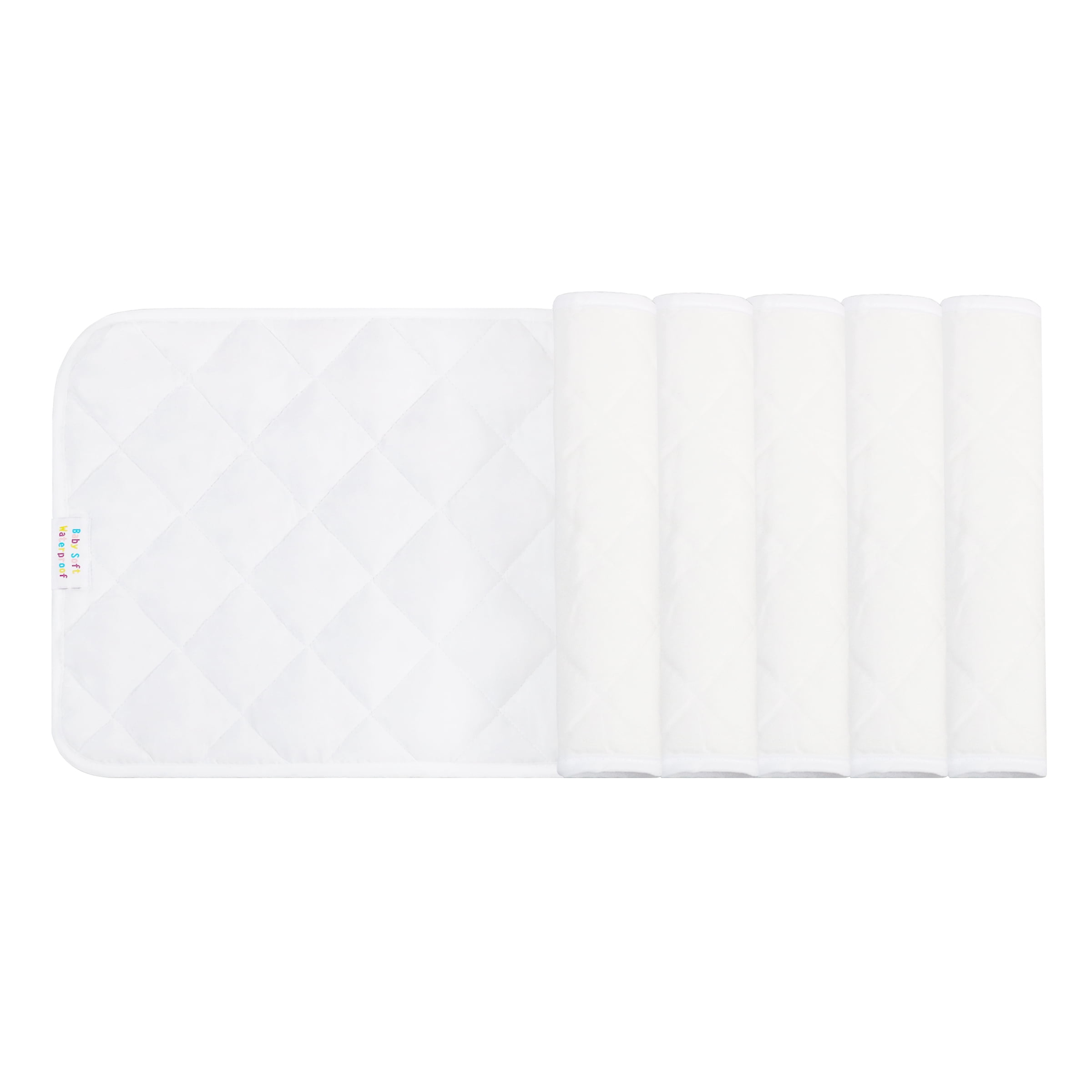 5 Pack Quilted Waterproof Changing pad Liners 13'' X 27'' Thicker Ultra