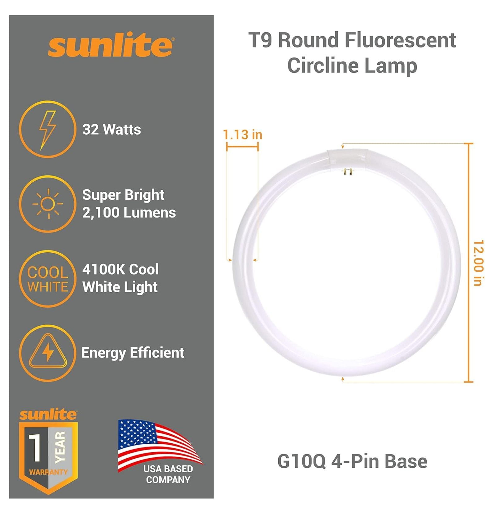 05030 FC12T9/CW T9 Round Fluorescent Circline Lamp, 32 Watts 05030 FC12T9/CW T9 Round Fluorescent Circline Lamp, 32 Watts