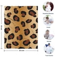 thumbnail image 4 of Gold and Brown Of Leopard Print Blanket,Comfortable Soft Flannel Throw Blanket,All Season,Warm Lightweight Blankets for Sofa Bed Couch Living Room Chair,30"x40", 4 of 4