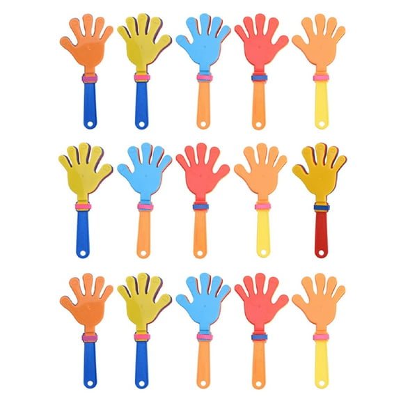 LEORX 15Pcs Creative Plastic Hand Clapper Party Favor Assorted Colors for Home Celebration