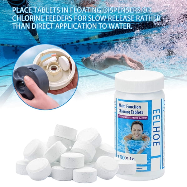 100:a Poolreng?ring Klortabletter Multifunktion Al White one size