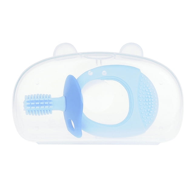 Cepillo De Dientes De Entrenamiento Para Bebé, Mordedor De Silicona De 360 grados Celsius, Protector Bucal Magro, Cepillo De Dientes De Masaje Para Bebé