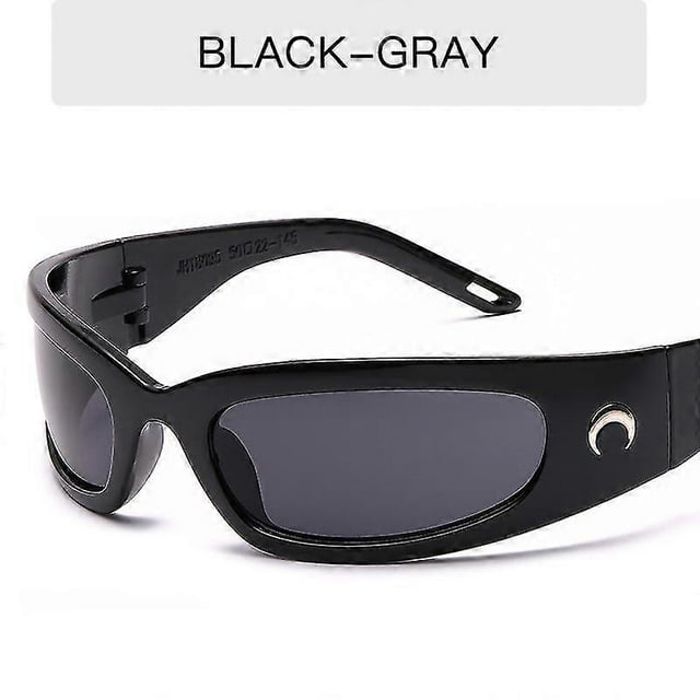 2022 New Moon Rectangular Sunglasses For Women Man Vintage Outdoor Cycling Sports Hip Hop Punk Sun Glasses Uv400 Trend Female