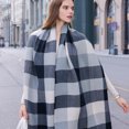 thumbnail image 5 of Bufanda para mujer manta larga a cuadros suave y lujosa sensación de cachemira unisex para hombres y mujeres bufanda de invierno, 5 of 5