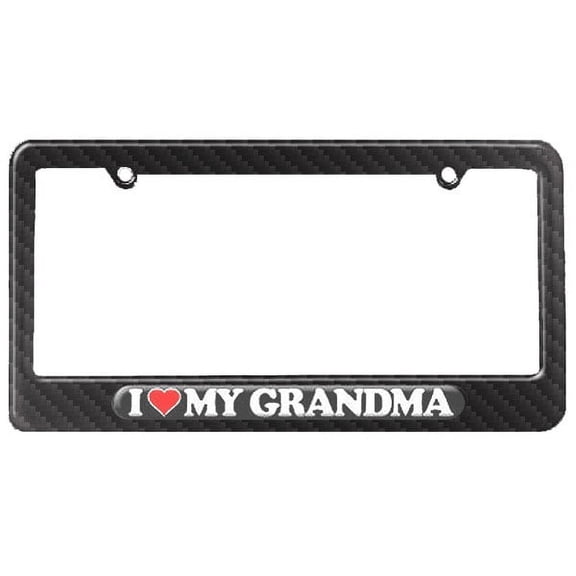 I Love Heart My Grandma - Grandmother License Plate Frame