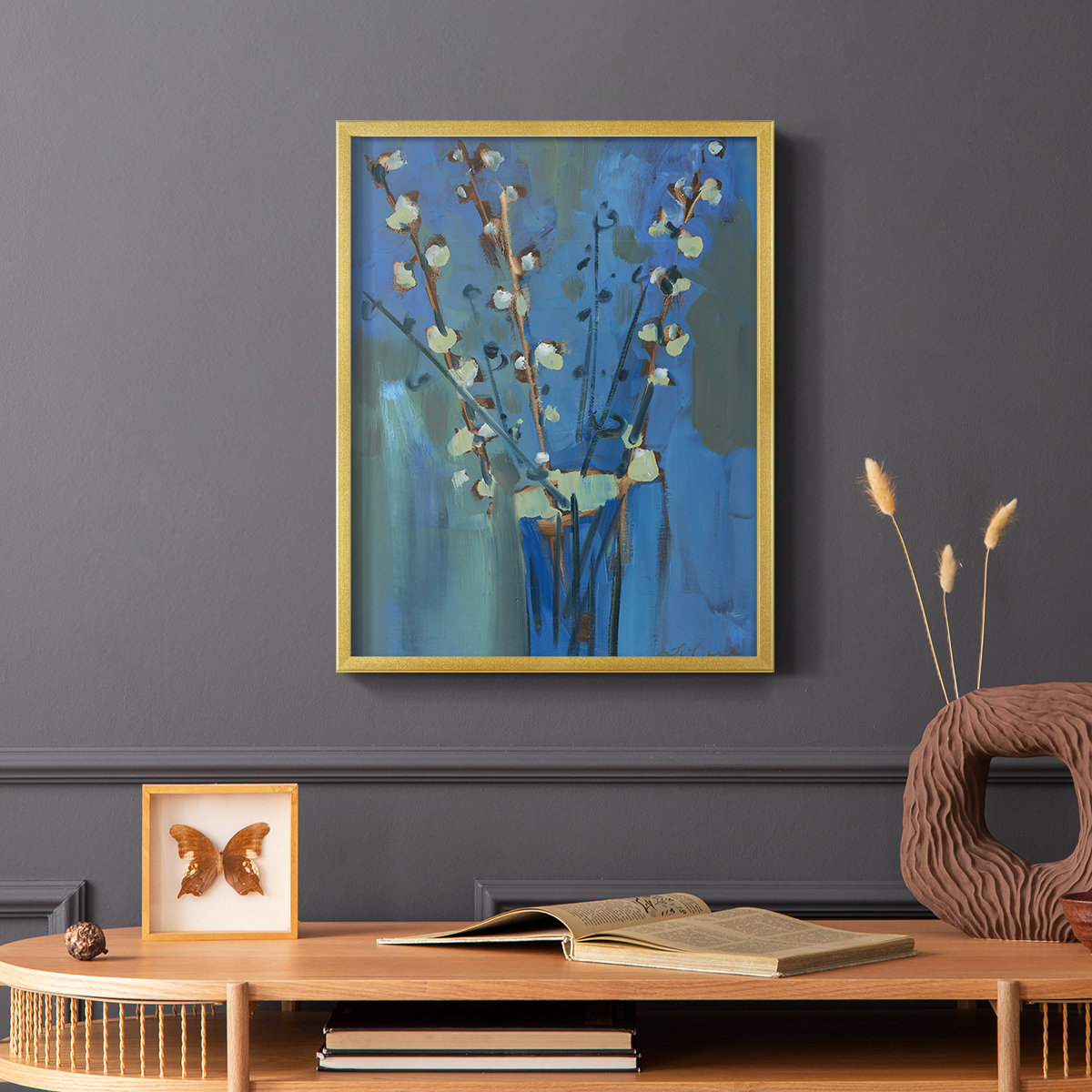 Winter Willow II Framed Print - Solid Wood in Single Picture Frame Solid Wood 2 Framed Print