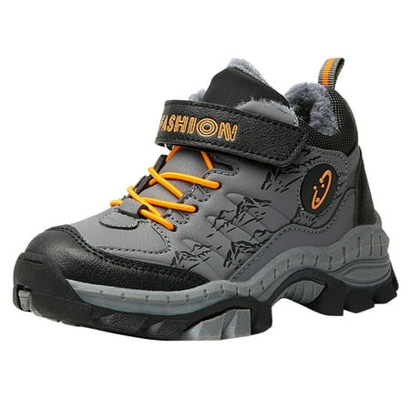 Children Shoes Boys Leather Snow Boots Winter and Thickened New Non and Warm Big Kid Little Kid Hiking Shoes Toddler Shoes with Zipper Boys Size 5 Snow Boots Boys Size 12 Hiking Boots Rain Boots