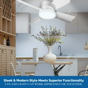 Bell + Howell Socket Breeze Fan Light 4 Blades 1000 Lumens Light 15 White Socket Fan Light
