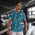 thumbnail image 3 of Wukai Cute Colorful Owls And Trees Print Men's Short-Sleeved Mesh T-Shirt,Quick-Dry Short Sleeve Workout T-Shirt-Medium, 3 of 8