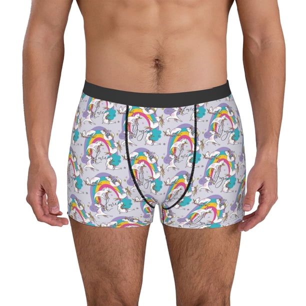 Fotbe Unicorn DoingYoga Calzoncillos Tipo Boxer con Bolsa de Soporte Total para Hombre, X-Temp Fresco, Transpirable y de Secado Rápido-XX-Large