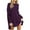 Purple, variant on Samickarr Long Sweaters for Women Trendy Fall Stretchy Long Sleeve Round Neck Oversized Comfy Pullover Blouse Solid Color Casual Loose T-Shirts