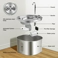 thumbnail image 6 of Mukkela Cat Water Fountain, 2.2L/74oz Automatic Square Stainless Steel Cat Drinking Fountains Pet Water Bowl Dispenser with Ultra-Quiet Pump for Cats, Pets, Dishwasher Safe, 6 of 8