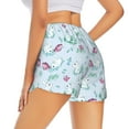 thumbnail image 4 of Picia Rabbit And Butterfly Pattern Women's 2 in 1 Athletic Running Shorts High Waisted Workout Casual Gym Sweat Shorts with Comfy Liner Zipper Pockets-Large, 4 of 9
