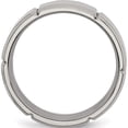 thumbnail image 2 of Titanium Brushed And Polished 8mm Grooved Beveled Edge Band (Size 11.5) Made In China tb76-11.5, 2 of 5