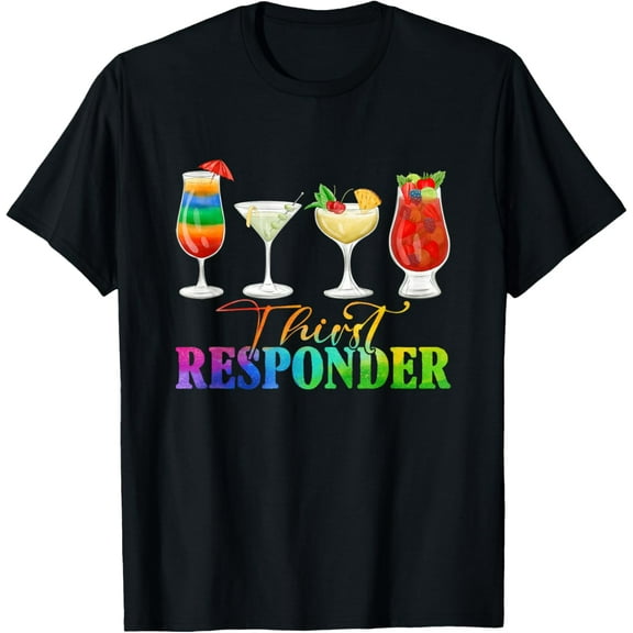Thirst Response Responder Funny Bartender Mixologists T-Shirt