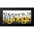thumbnail image 2 of Hoenderkamp, Patrick 14x9 Black Modern Framed Museum Art Print Titled - Puppies and Sunflowers, 2 of 5
