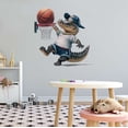 thumbnail image 2 of Cute Alligator playing Basketball Animals Wall Art Sticker Designs Vinyl Stickers For Home House Walls Rooms Windows Bedroom Decoration Size (26x26 inch), 2 of 3