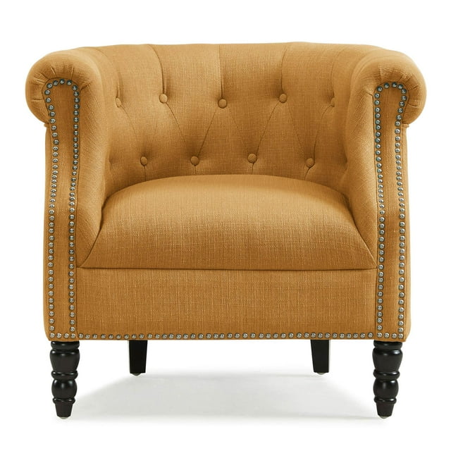 Conroy Chair in Mustard Yellow Linen