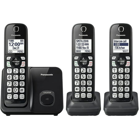 Panasonic KX-TGD513B Expandable Cordless Phone with Call Block - 3 (Portable House Phones Best Ones)