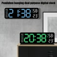 thumbnail image 3 of CUITING Digital Wall Clock Digital Calendar Large Wall Clock 13” Large Display Digital Clock LED Digital Clock with Remote Control Countdown Dimmer Large Clock with DST Date Week Temperat, 3 of 8