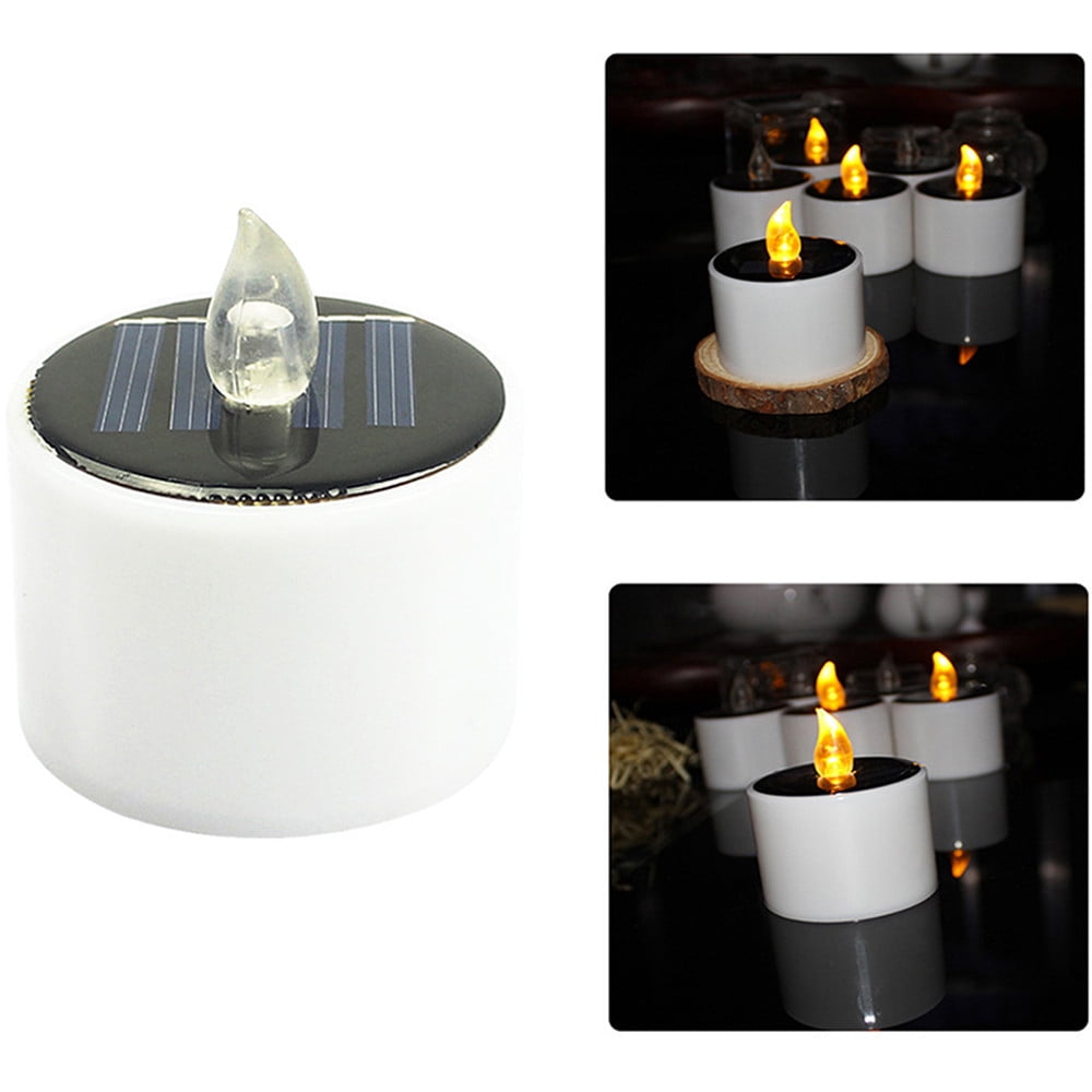 solar power led candles flameless electric tea lights lamp candle for outdoor A!