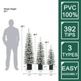 thumbnail image 3 of Set of 3 Snow-Flocked Christmas Trees with Metal Pots, 3 of 17