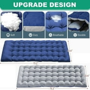 Slsy Folding Sleeping Cots Bed with 2 Sided Mattress & Pillow, Folding Camping Cot, Adjustable 4-Position Folding Lounge Chair