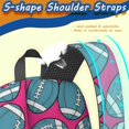 thumbnail image 5 of Football Icon Red Pattern 17" Waterproof Oxford School Backpacks for Teens, S-Shape Padded Straps, for School, Travel, Hiking, Camping, 5 of 5
