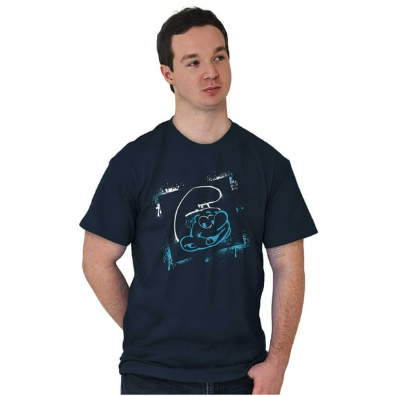 Smurf Cartoon Character Graffiti Vibe Men's Graphic T Shirt Tees Brisco Brands S