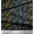 thumbnail image 2 of Soimoi Gray polyester Crepe Fabric Flower Leaves Decor Fabric Printed Yard 42 Inch Wide, 2 of 2