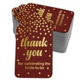 thumbnail image 1 of Inkdotpot Gold Foil Paper Hang Tags ThankYou For Celebrating The Bride To Be Bridal Shower Favor Tags 100 Pack, 1 of 6