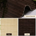 thumbnail image 4 of LUCKUP Cordless Bamboo Roman Blinds Shades for Indoor Windows-Blackout Room Darkening Roman Blinds with 6" Valance Cover Enhanced Privacy, 28" W x 64" H, 4 of 7