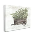 thumbnail image 3 of Weathered Winter Wagon Carrying Christmas Pine Tree Inspirational Painting Gallery-Wrapped Canvas Print Wall Art, 3 of 5
