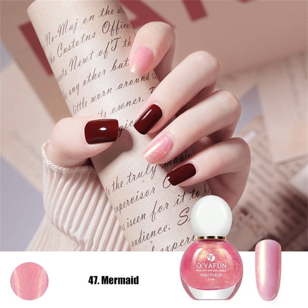 Esmalte de uñas, regalos para mujeres Esmalte de uñas mate Esmalte de uñas mate de secado rápido y blanqueador sin horneado de larga duración 12ML Pegatinas para uñas