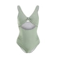 thumbnail image 5 of Duqingm Maternity Swimsuits for Women Maternity One Piece Swimsuit Scoop Neck Pregnancy Bathing Suit for Women Wide Straps Criss Back Tie Ribbed Green,S, 5 of 7