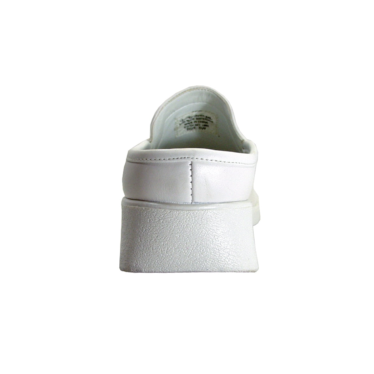 24 HOUR COMFORT Ethel Wide Width Comfort Leather Clogs WHITE 5.5