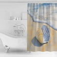thumbnail image 4 of Extra Long Shower Curtain 72x84 Inch, Coastal Shell Shower Curtain Waterproof Bathroom Decor Blue Yellow Summer Beach Nautical Ocean Fabric Bath Curtain Set Accessories with Hooks, 4 of 6