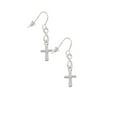 thumbnail image 3 of Delight Jewelry Silvertone Simple Plain Small Cross Silver tone Infinity French Earrings, 3 of 4