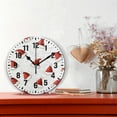 thumbnail image 2 of Yayeee 10" Wall Clock Battery Operated Quartz Round Silent Non-Ticking Home Decor,Cute Santa Hats Pattern, 2 of 6