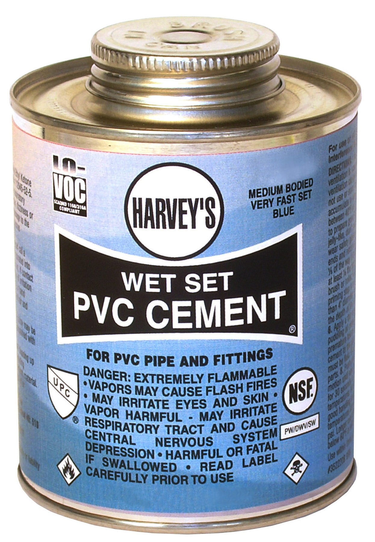 Wm Harvey 01842012 16 Oz Wet Set Pvc Cement