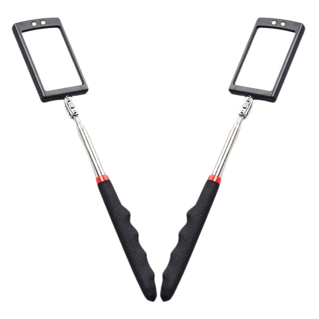 Raindrops 2pcs Mirror Extenders Inspection Mirror Black Telescoping Tool for Camping and Boating